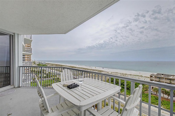 Balcony, facing east. 