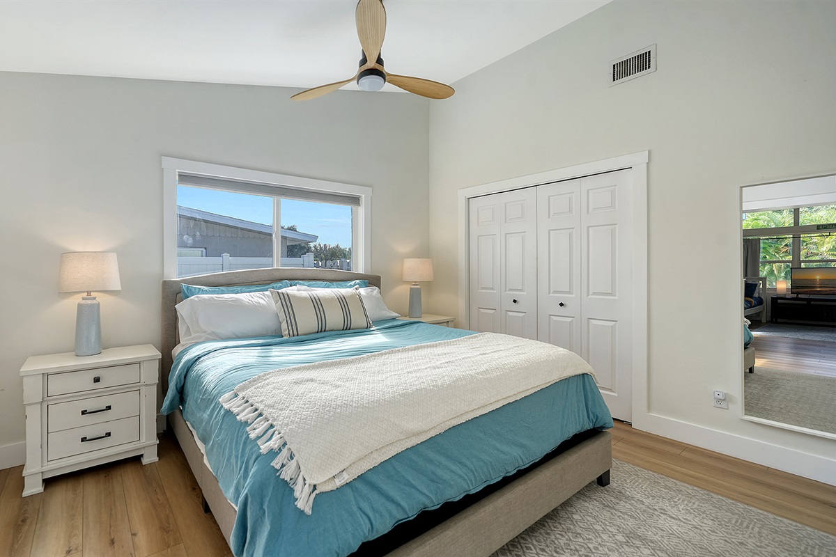 Upgraded linens make this a sweet retreat