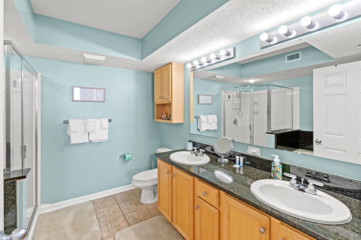 Main Bathroom with double sinks