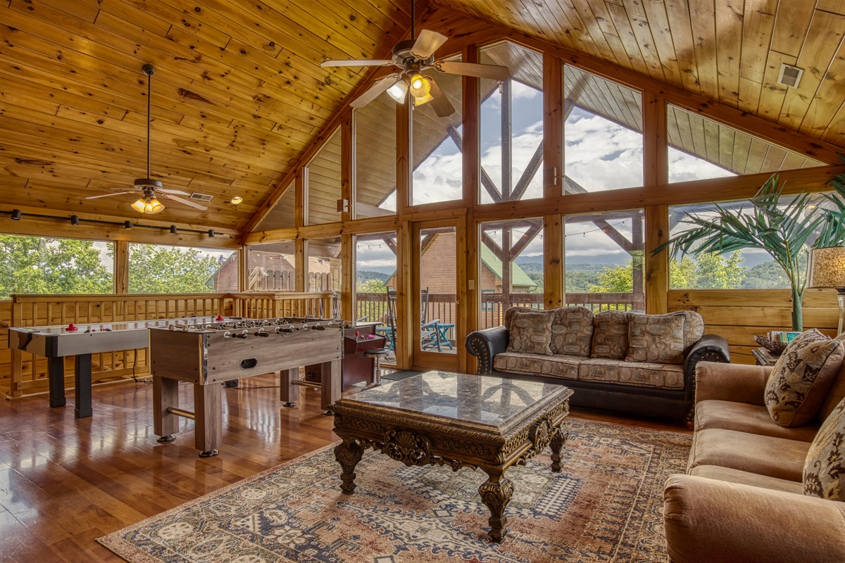 Upper floor seating