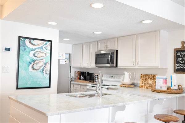 Plenty of counter space for preparing meals