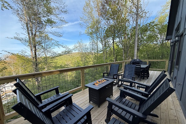 Spacious Deck with Mountain Views