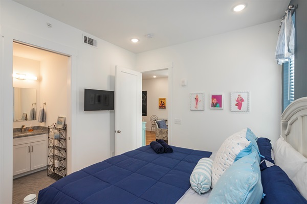 The Reese Room has a beautiful ensuite bath with walk-in shower.