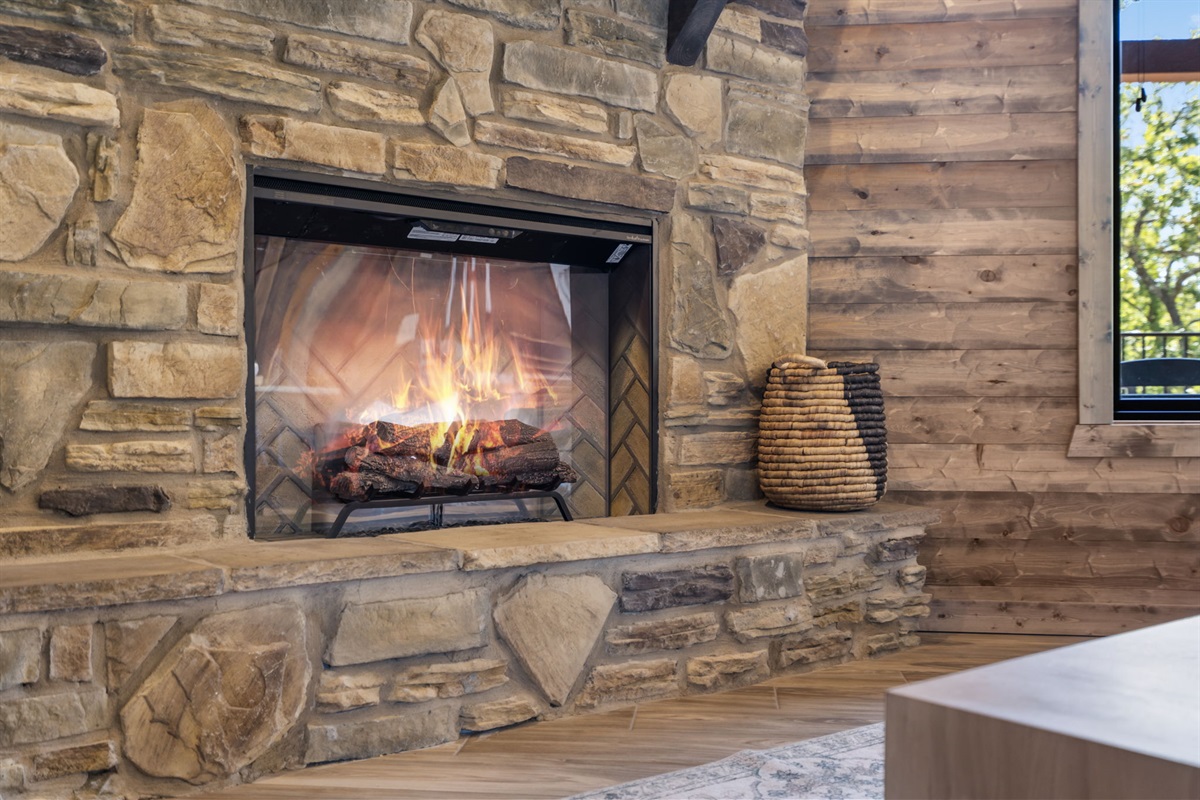 Warm up by the fire!
