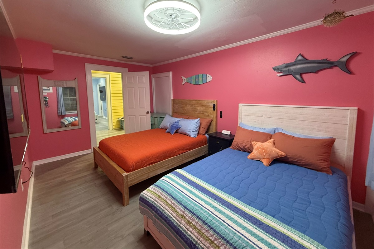 Two Full Size Beds that Sleep 2 in Each for a Fun Kids Room!