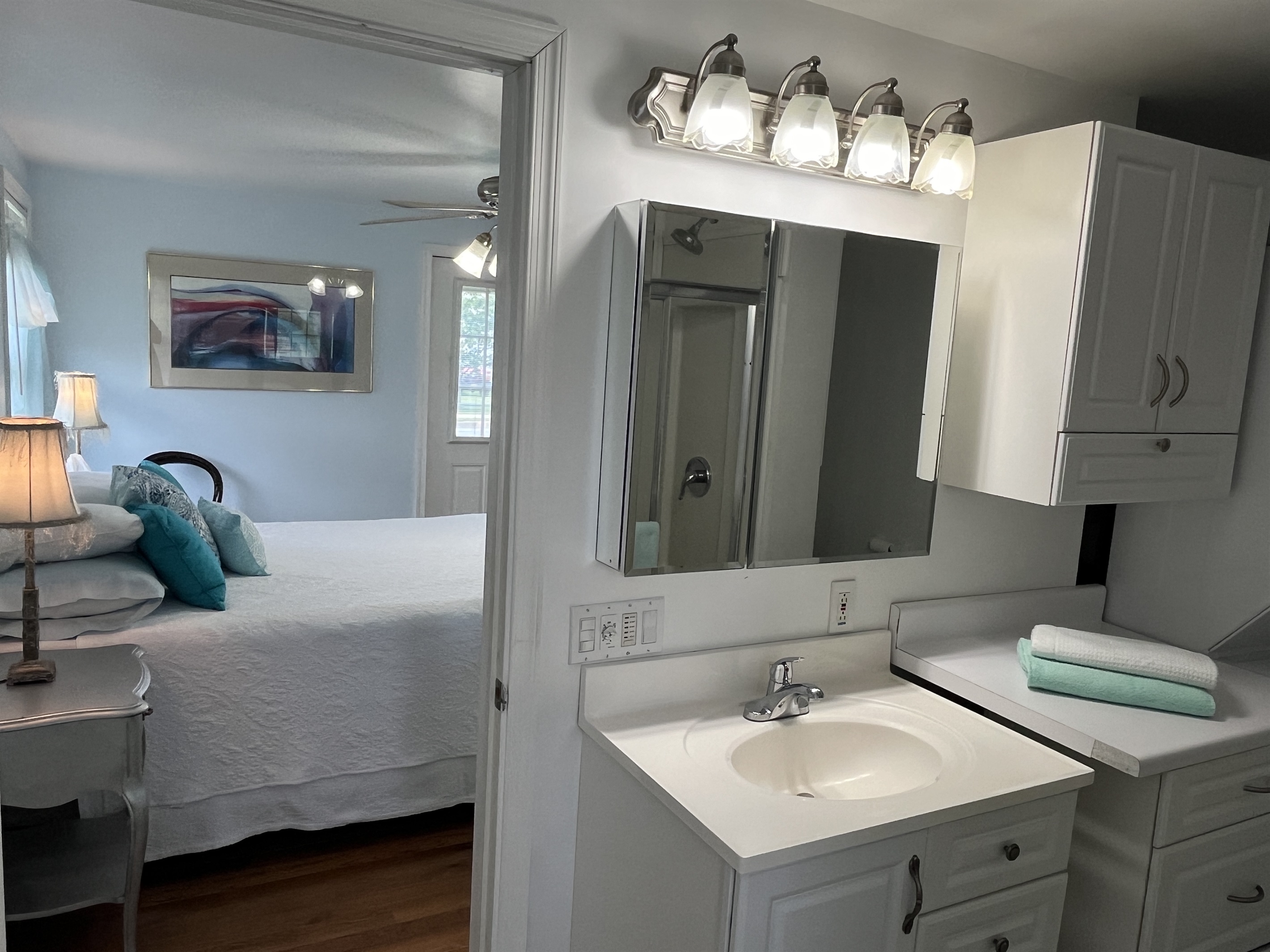 Ensuite bath w/ shower and laundry