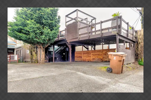 Covered carport parking space below your 1,000 sf private patio