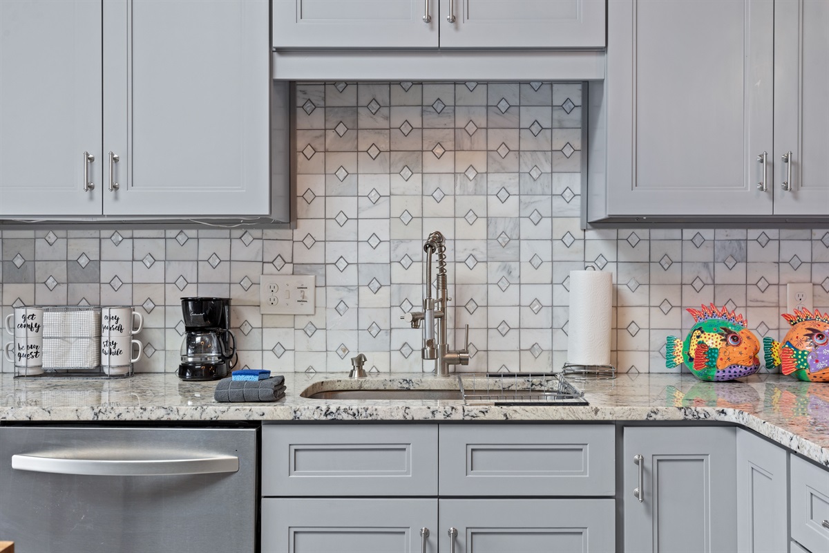 Clean finishes, granite counters, and everything set up for easy meals