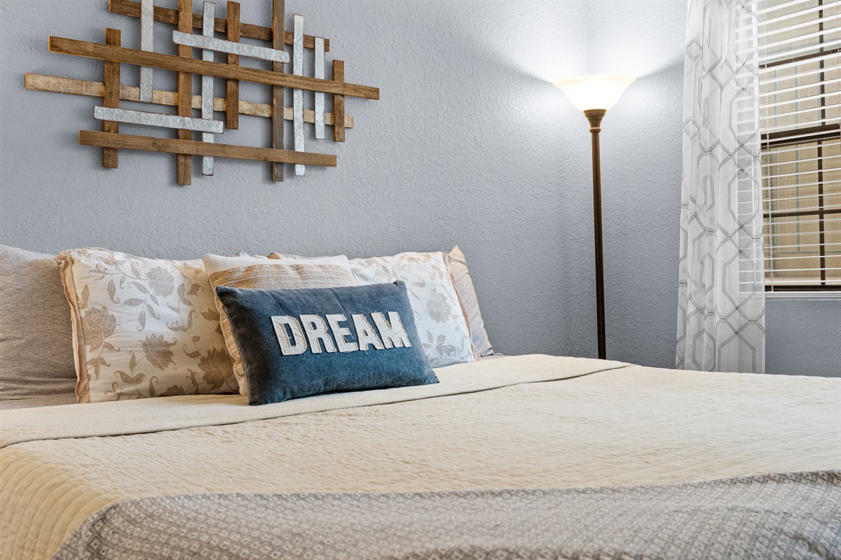 A second king bed means real comfort for guests beyond the primary suite.