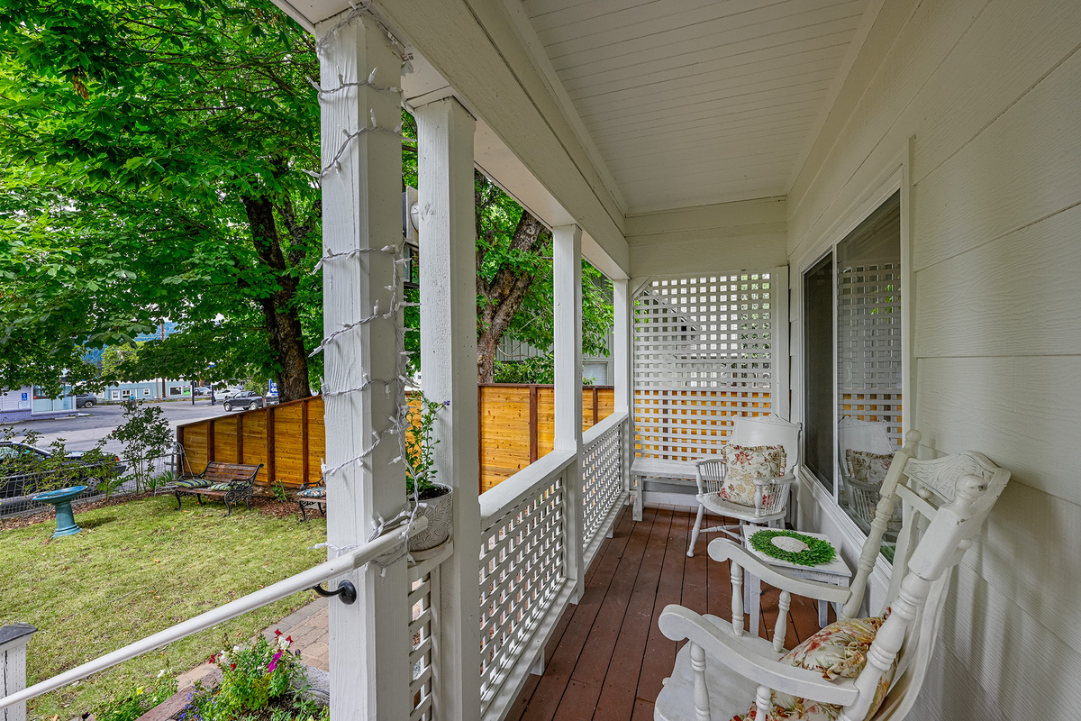 Sit and enjoy the morning on the front porch