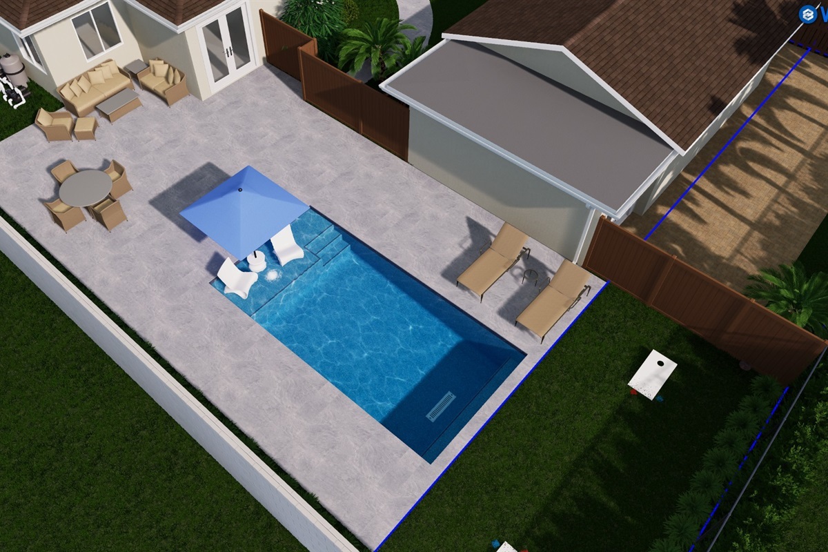 Upcoming private pool oasis arriving July 2026