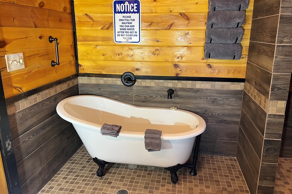 Can you see yourself taking a nice hot bath after a long day of hiking?