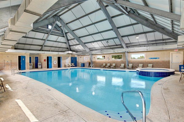 Indoor pool and hot tub