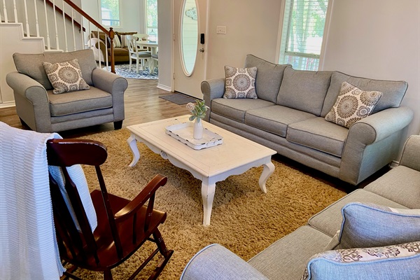 Farmhouse living room - classy comfort