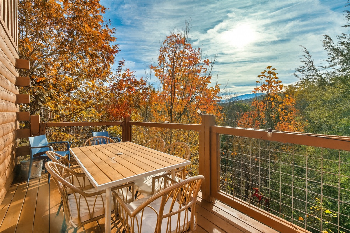 Take in the stunning views from the private deck, your peaceful retreat where nature is right at your doorstep.