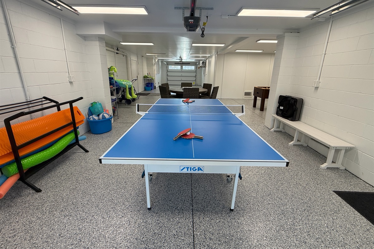 Ping pong in garage | Cameron by the Sea | 3203 Cameron | Isle of Palms, SC | IOP Escapes