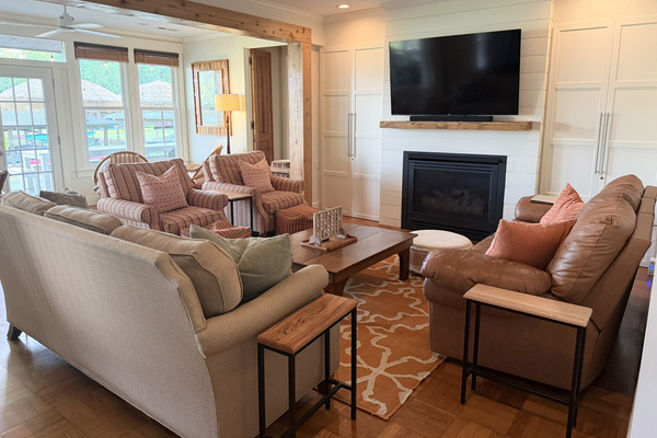 Living Room with Large Screen TV