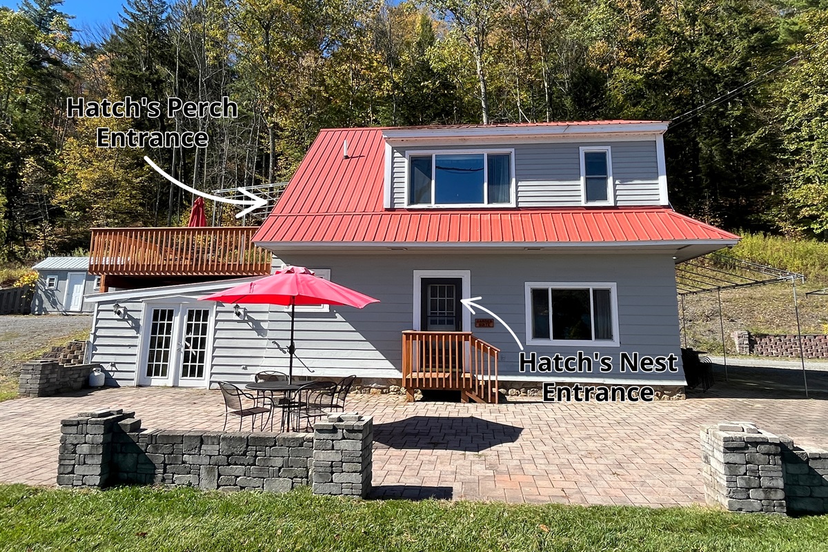 Upper Level - The Perch, Lower level - The Nest