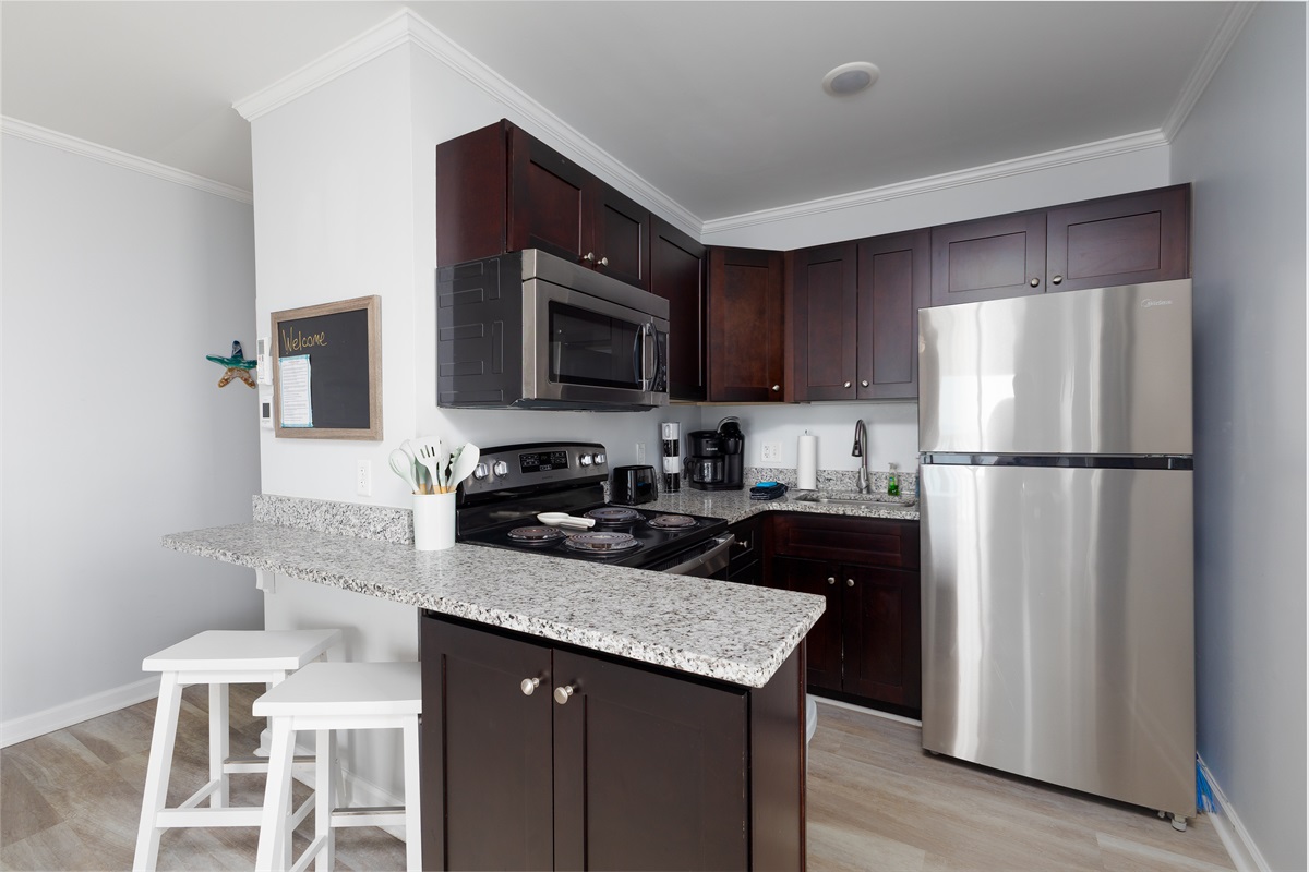 Kitchen and dining area