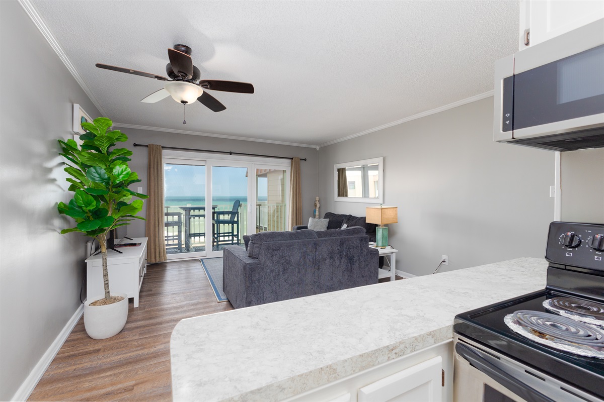 Ocean view from the kitchen!