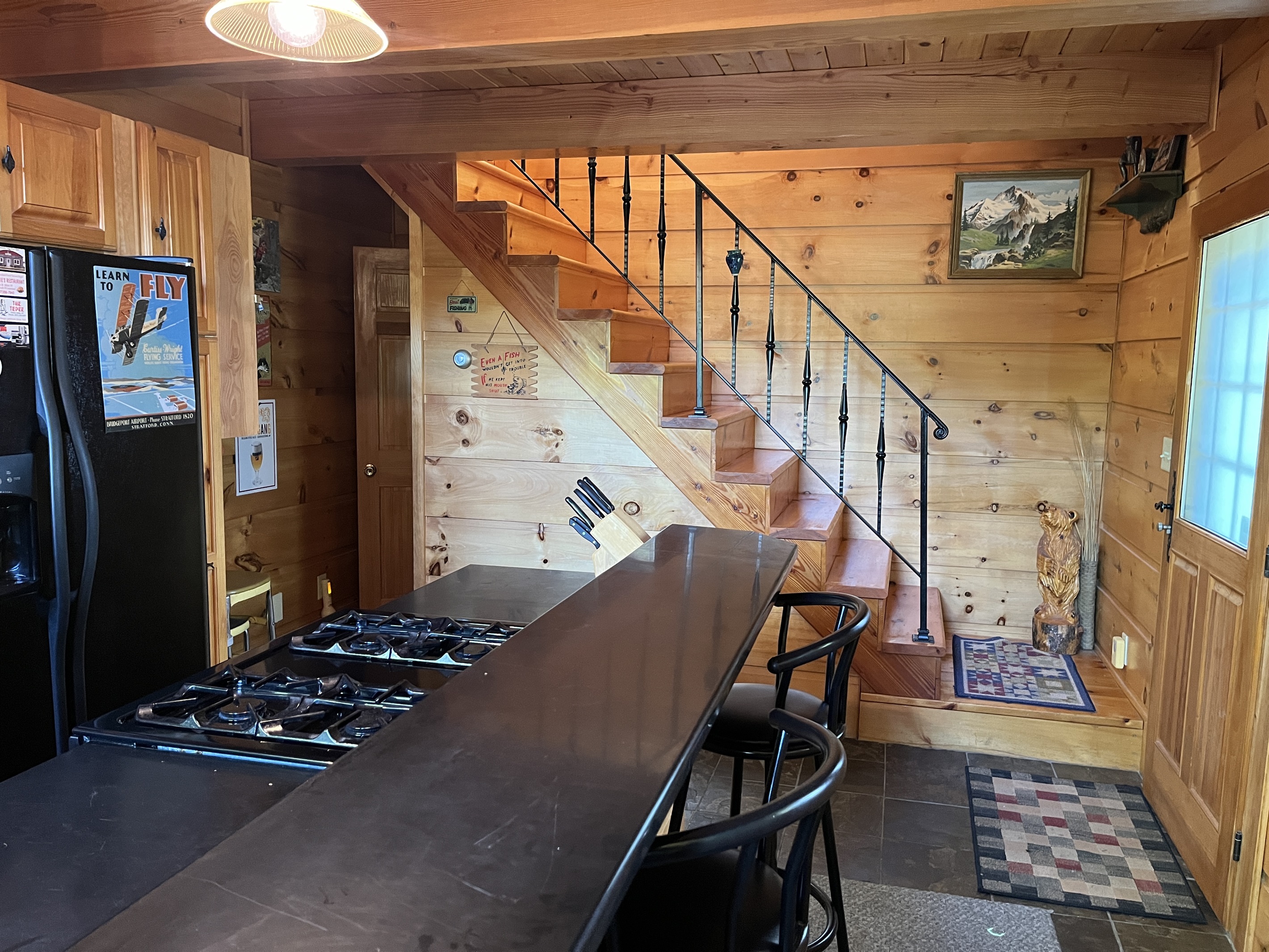 Kitchen with stairs to 2nd floor