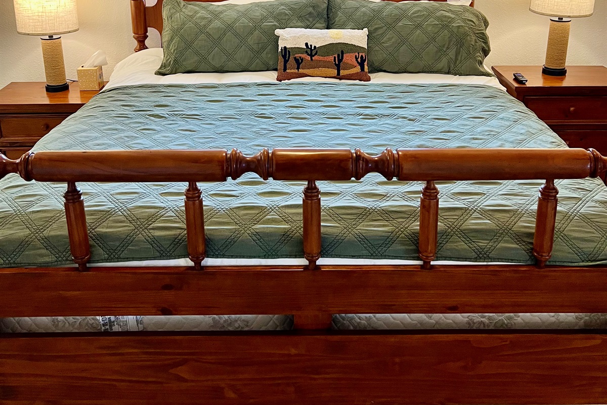 Escape to the master suite with a king-size bed and spacious walk-in closet