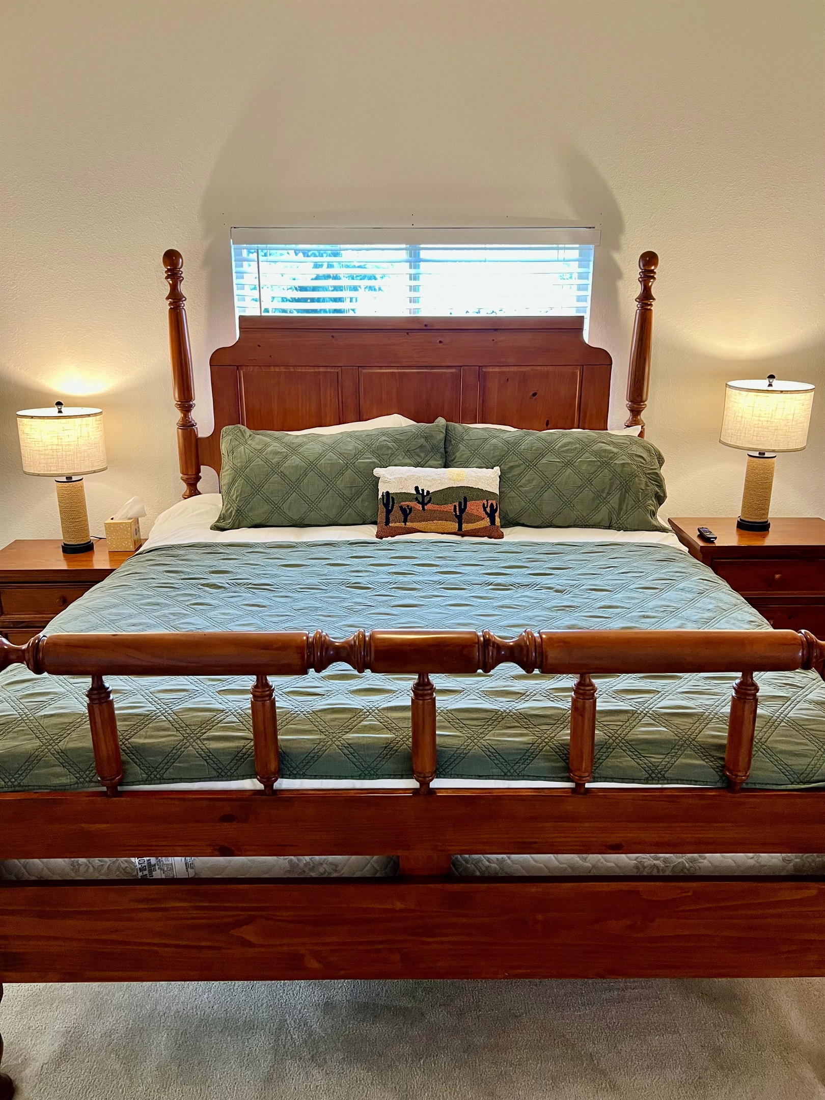 Escape to the master suite with a king-size bed and spacious walk-in closet