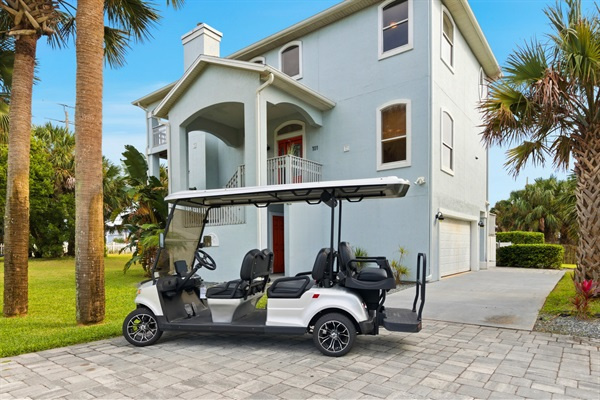 Third-Party Golf carts available to rent for both homes 