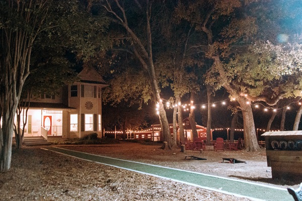 Property illuminated at dusk - magical evening ambiance