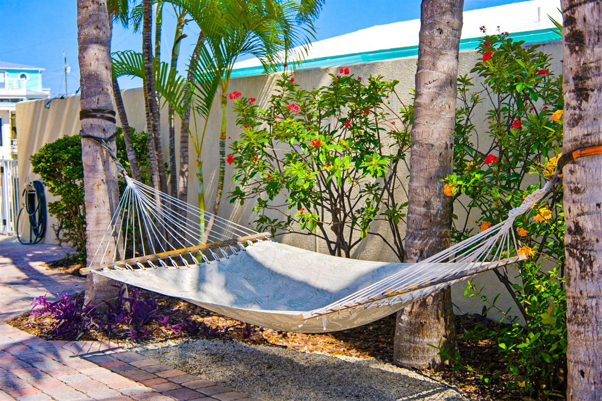 Relax in the hammock.
