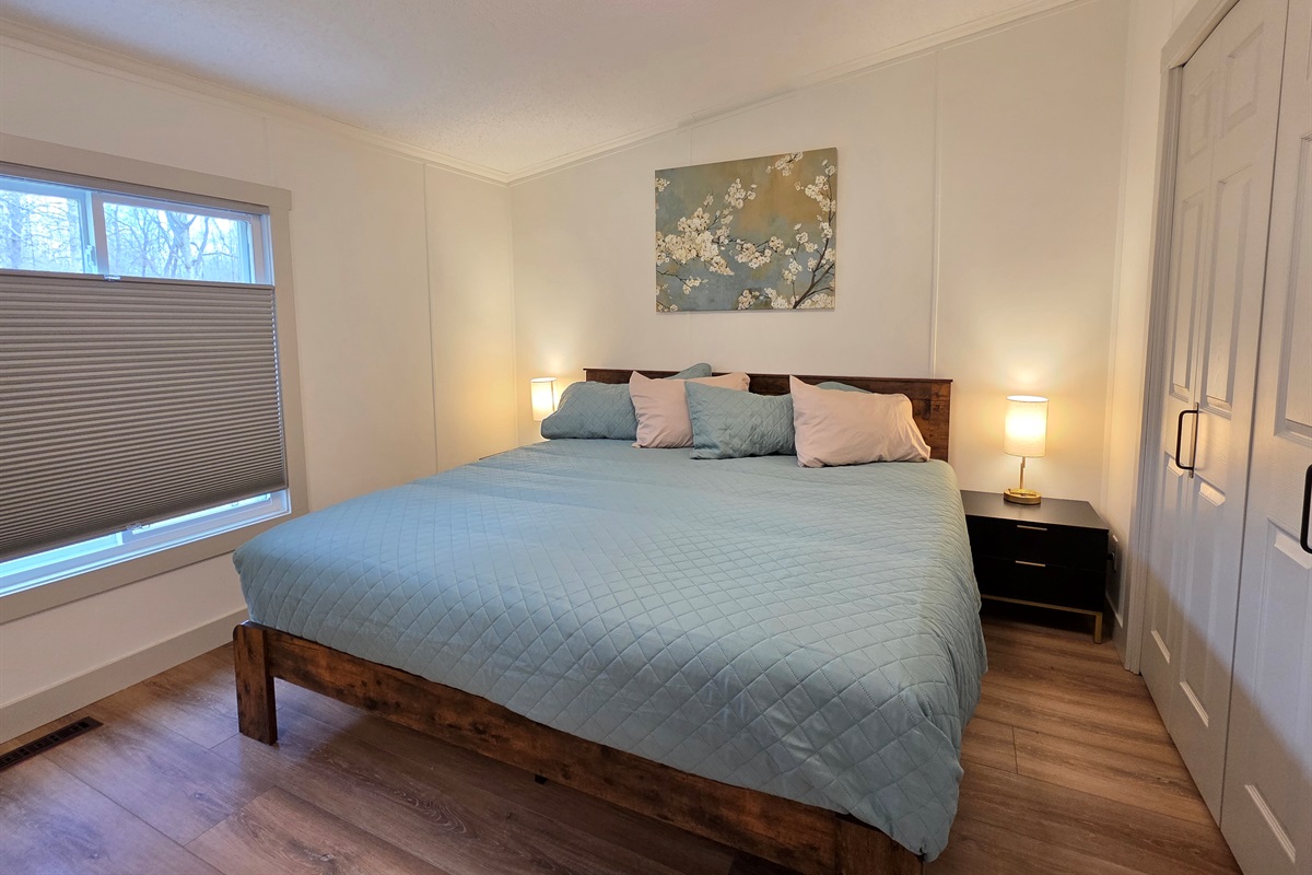 Ensuite Bedroom #1- King bed and ensuite bathroom 