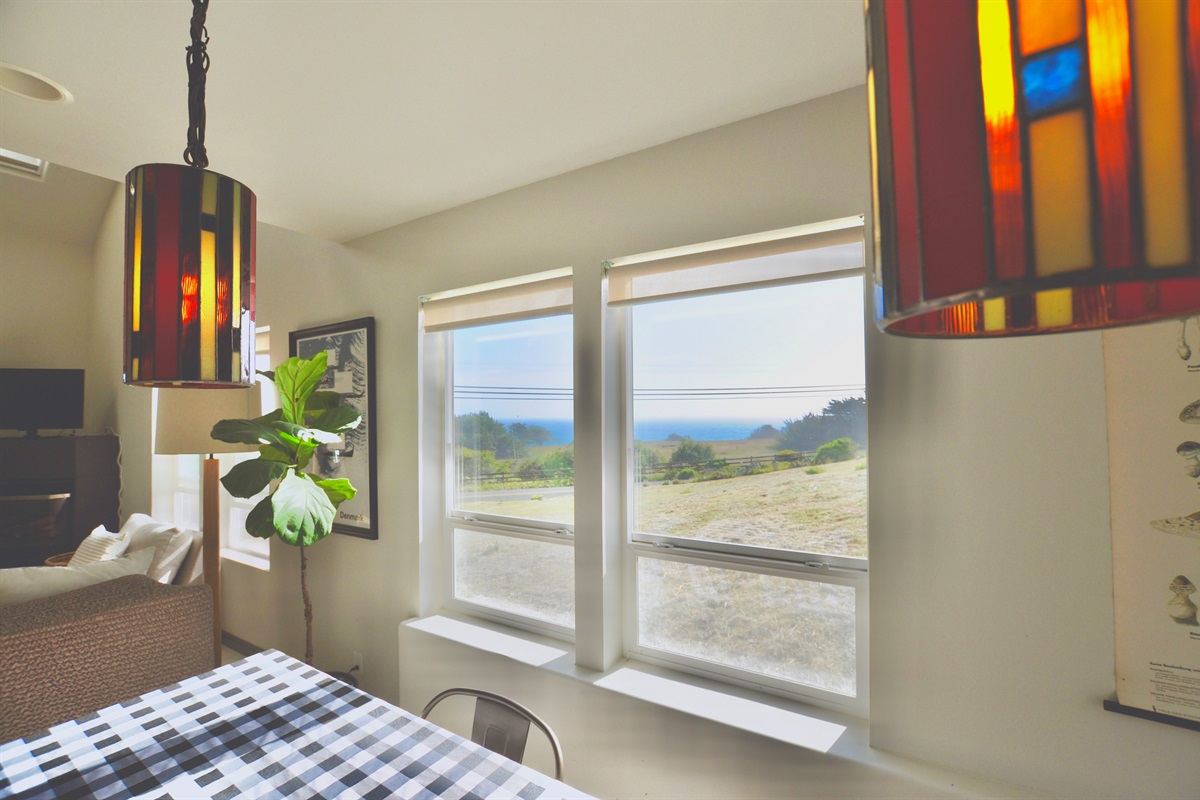 Dining room with ocean views
