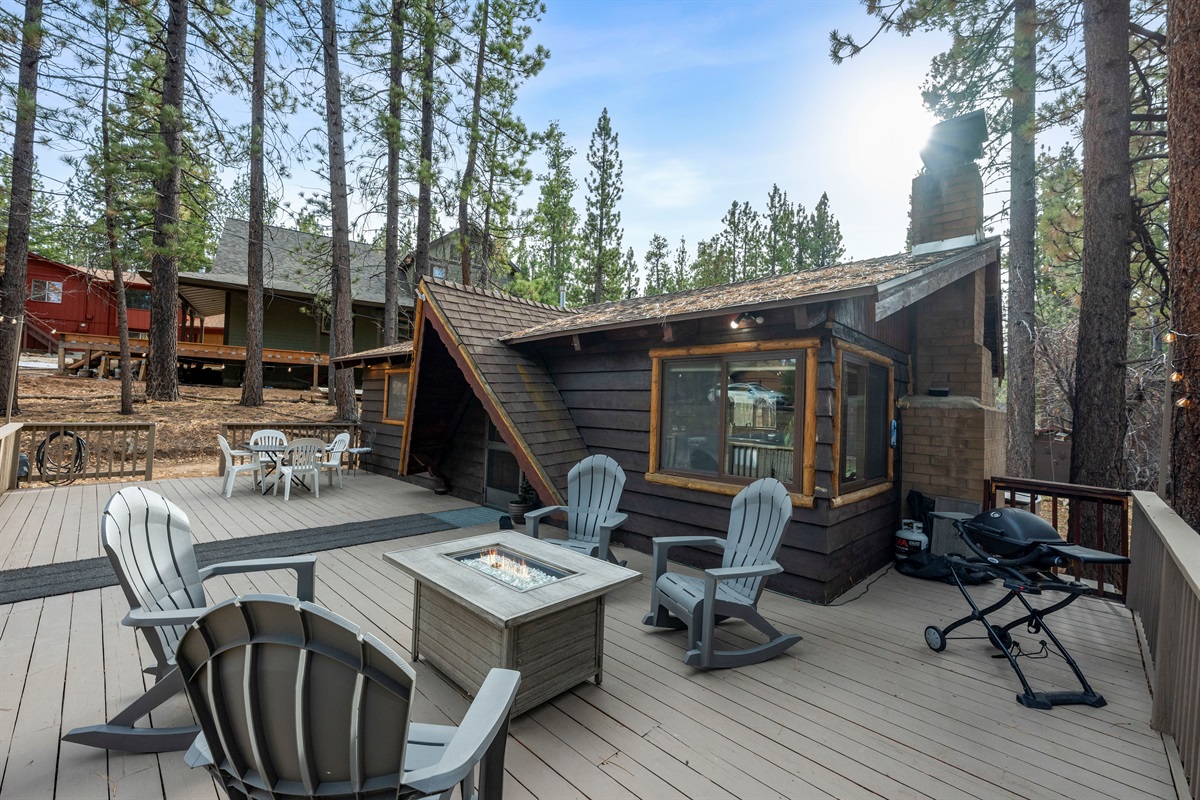 The cabin offers a weber q bbq grill to cook that perfect steak! 