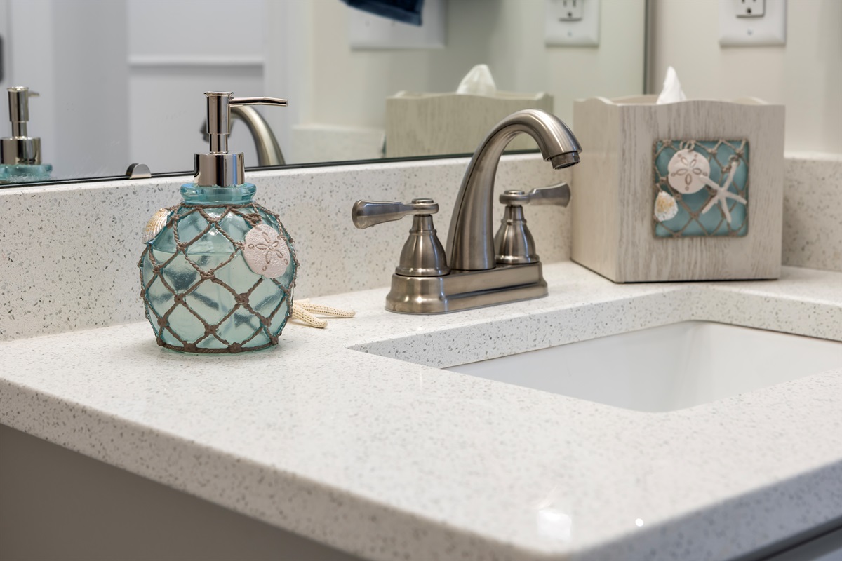 Basic soaps and amenities provided to start your stay!