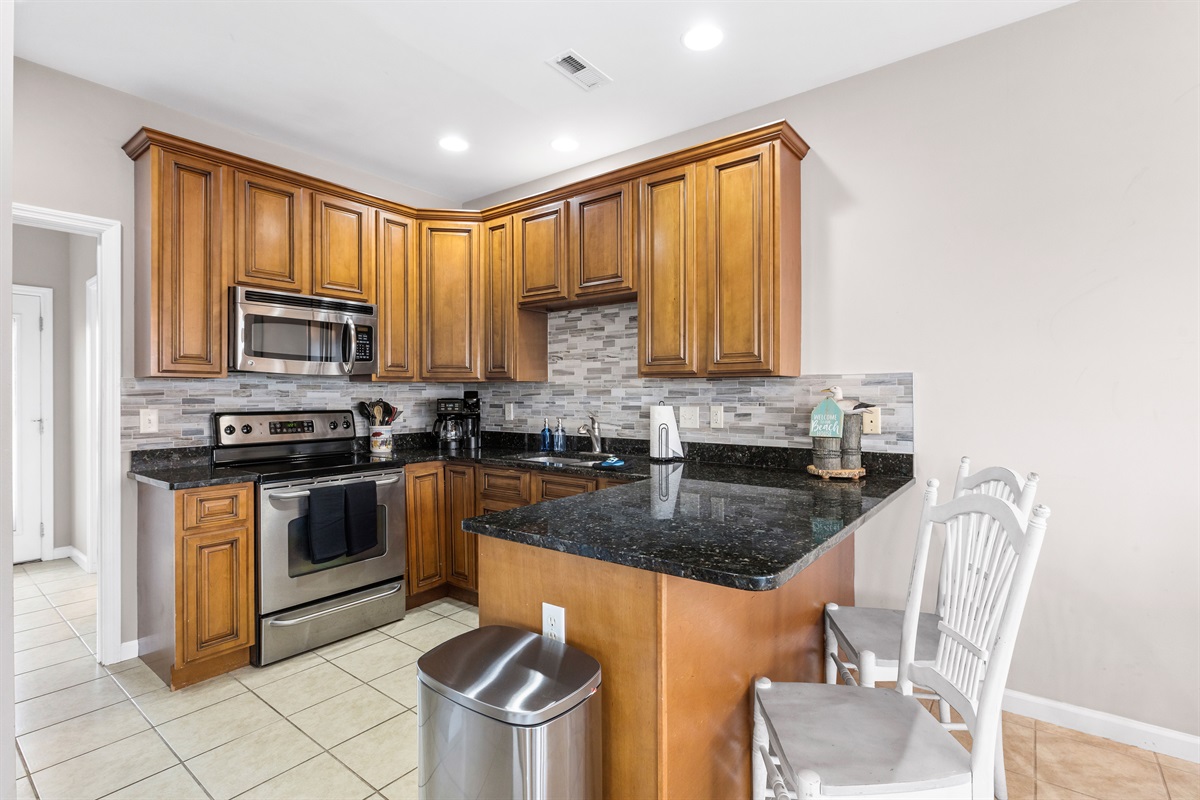 Plenty of counter space for prepping, serving, and gathering
