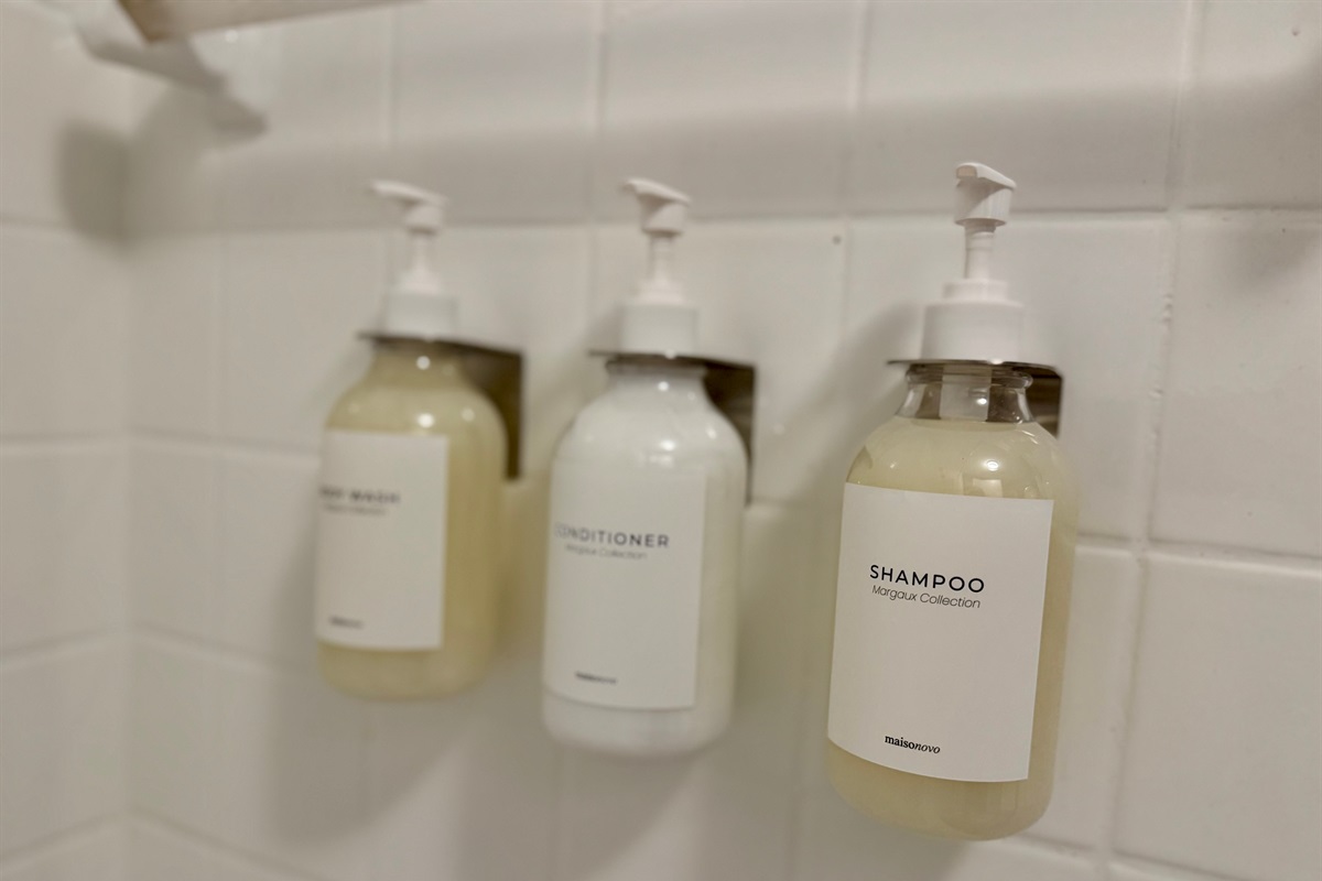 Spa-style amenities in every bath — little luxuries that count.