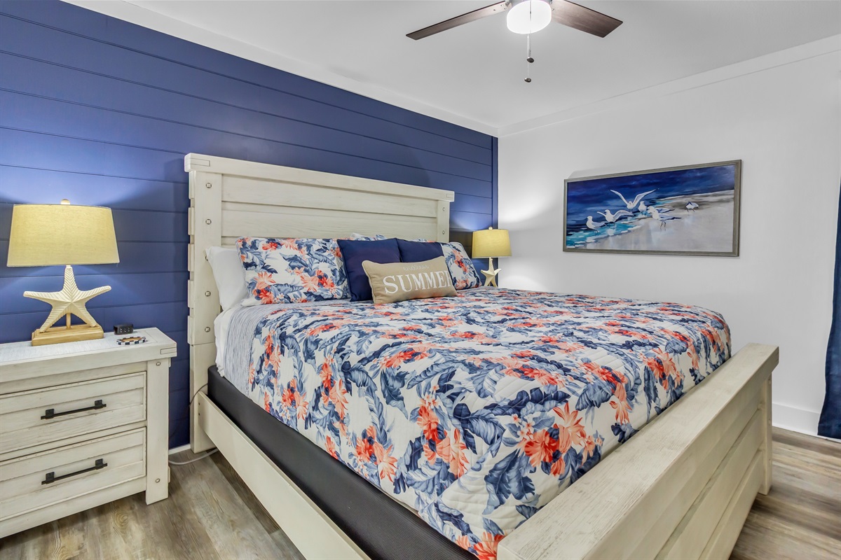 Master bedroom with King