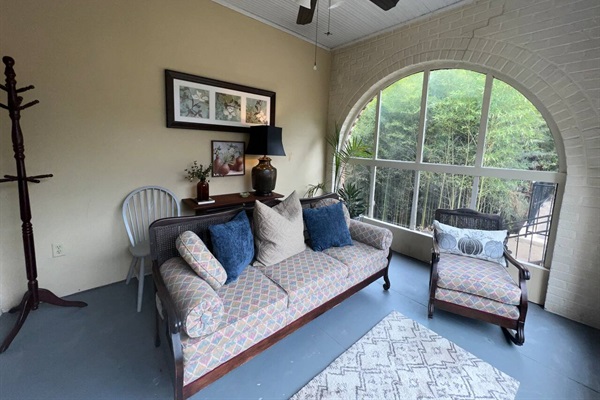 Sit and visit in the sunroom!