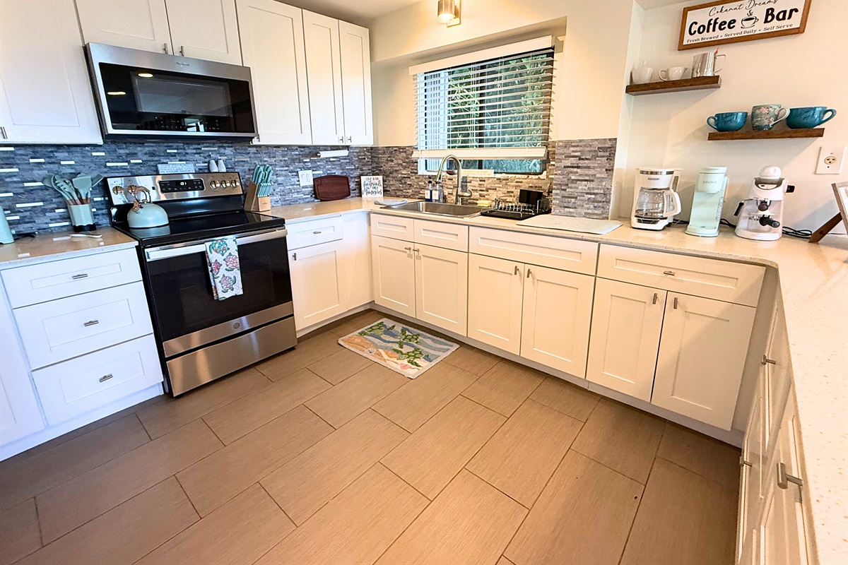 You'll find everything you need to cook while staying at Cokanut Dreams