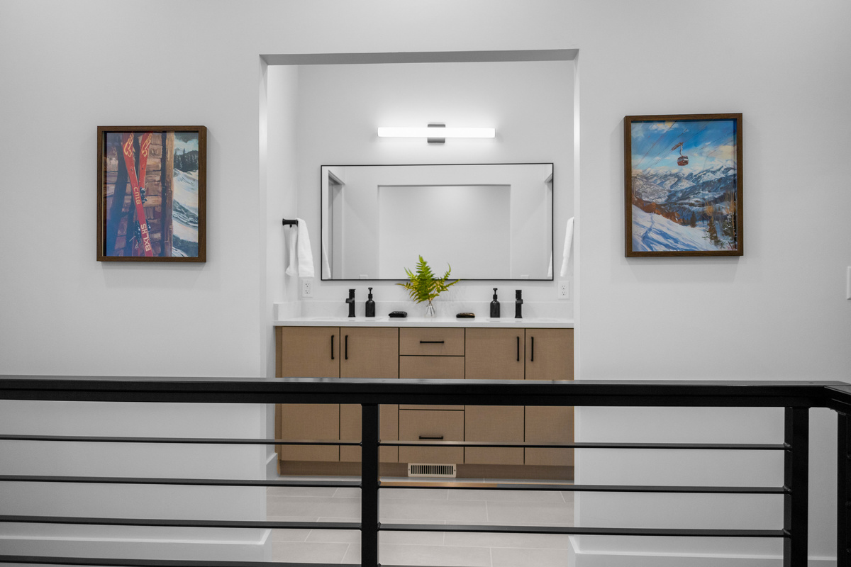 Vanity style mirror for doing make up at ease.