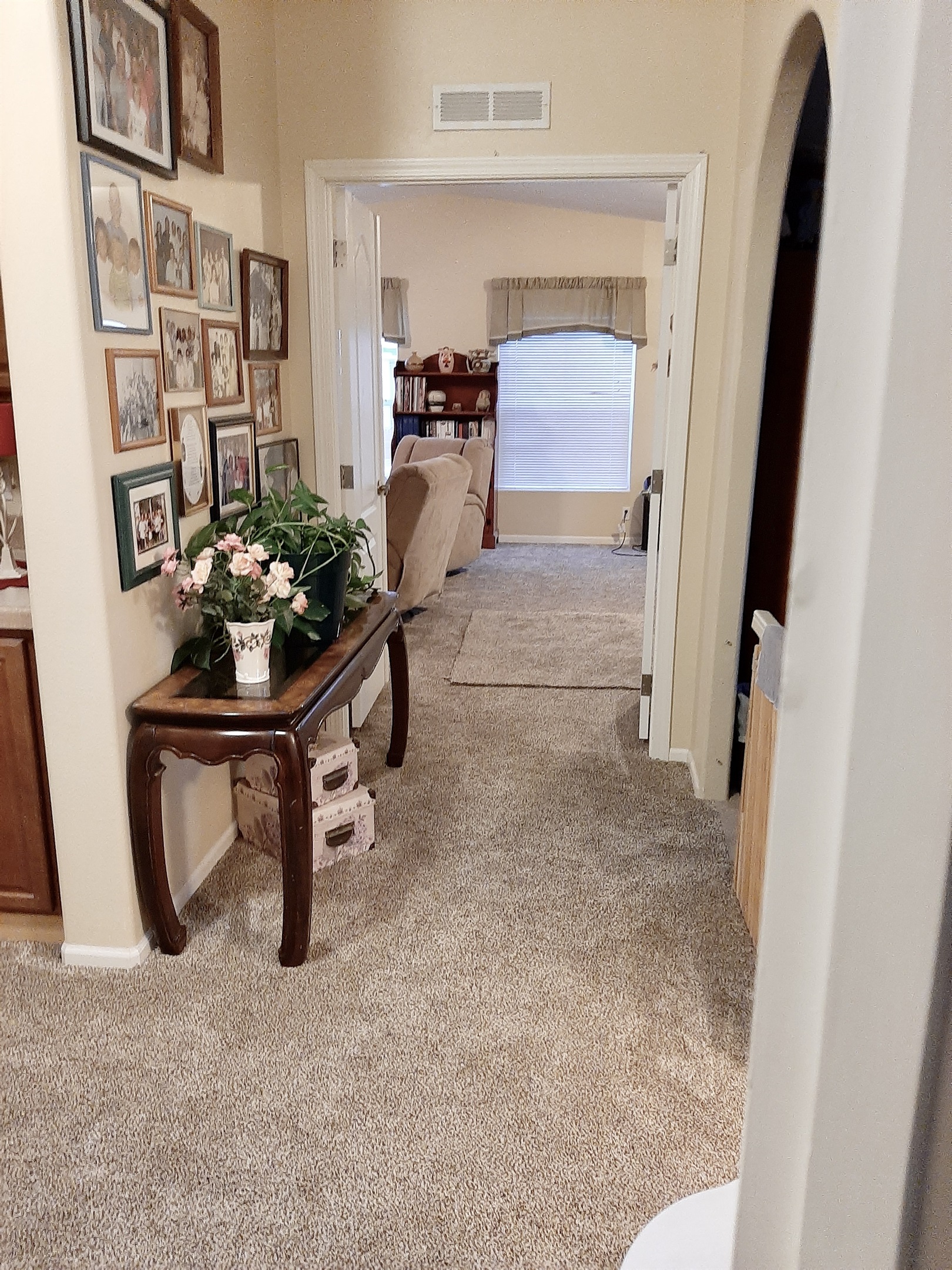 Judy's hall, with door to close of half the house for privacy