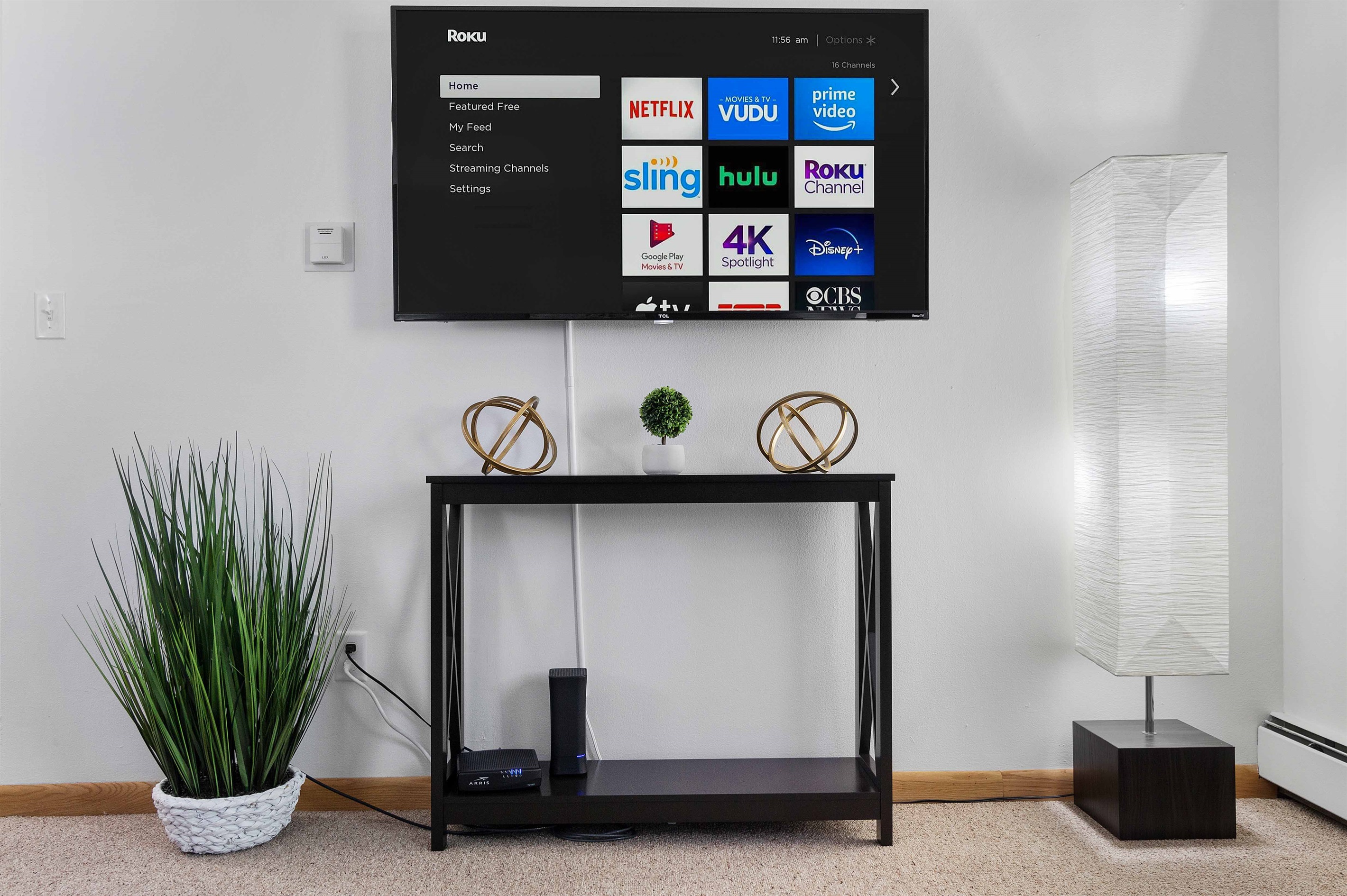 Watch movies or shows while relaxing at home.