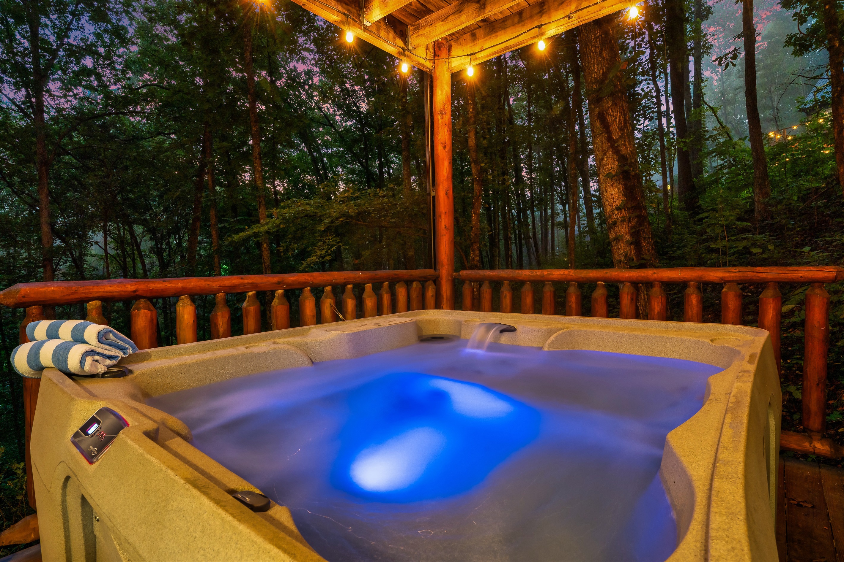 Relax and unwind in your private hot tub oasis