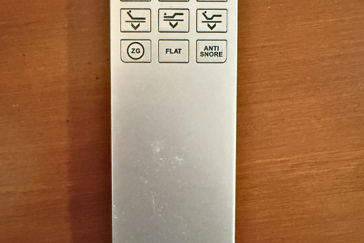 Bedroom 1, Remote to control the adjustable bed positions.