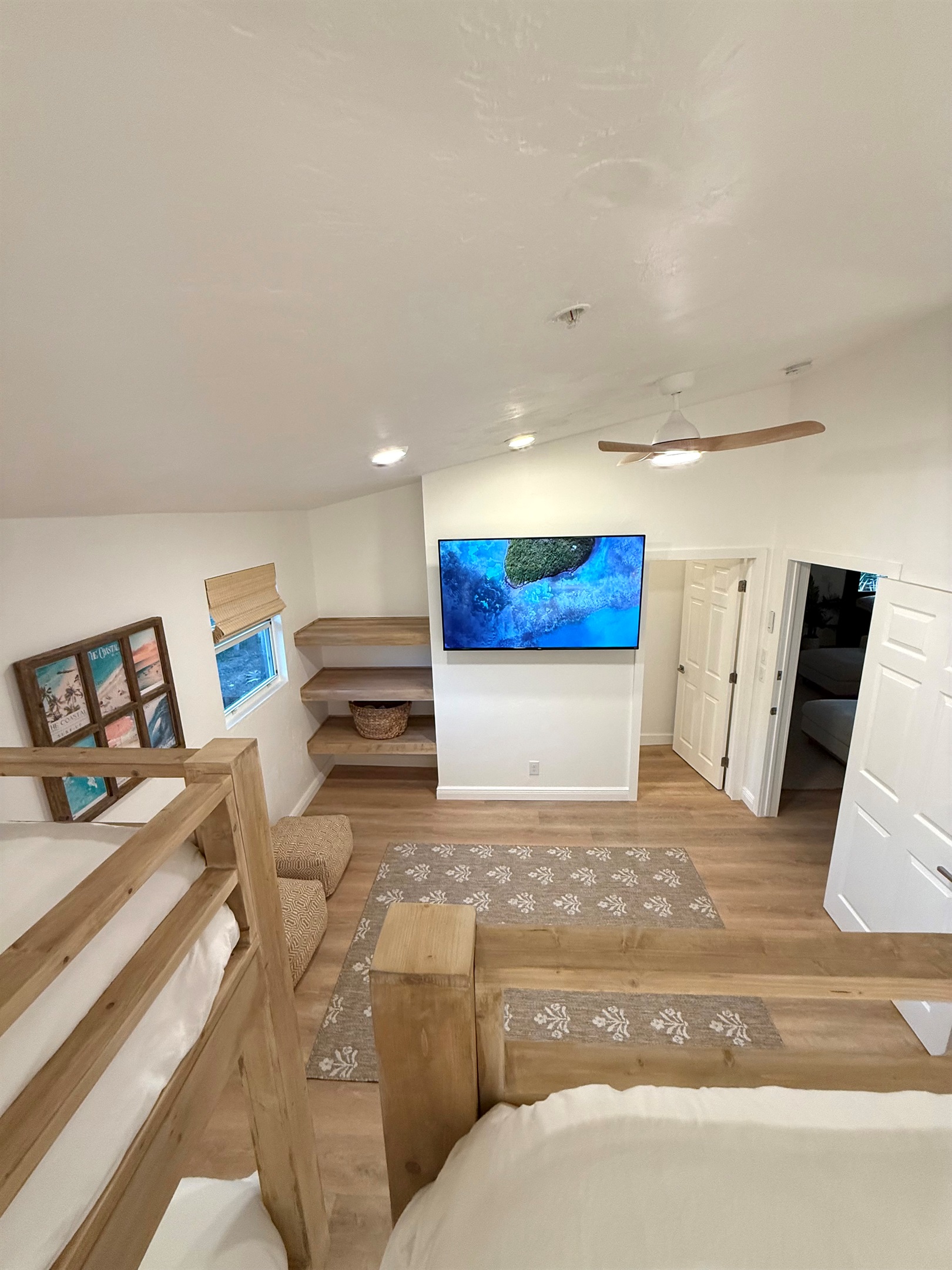 Overview of the grand scale bunk room with its own en suite bathroom
