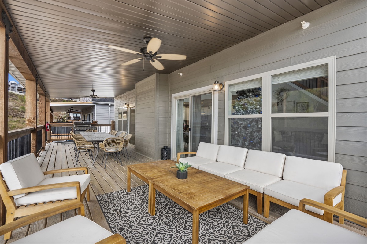 Plenty of room to gather on the back deck!