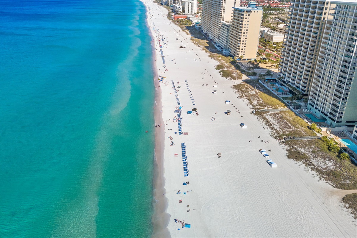 The beach in front of Long Beach Resort in PCB