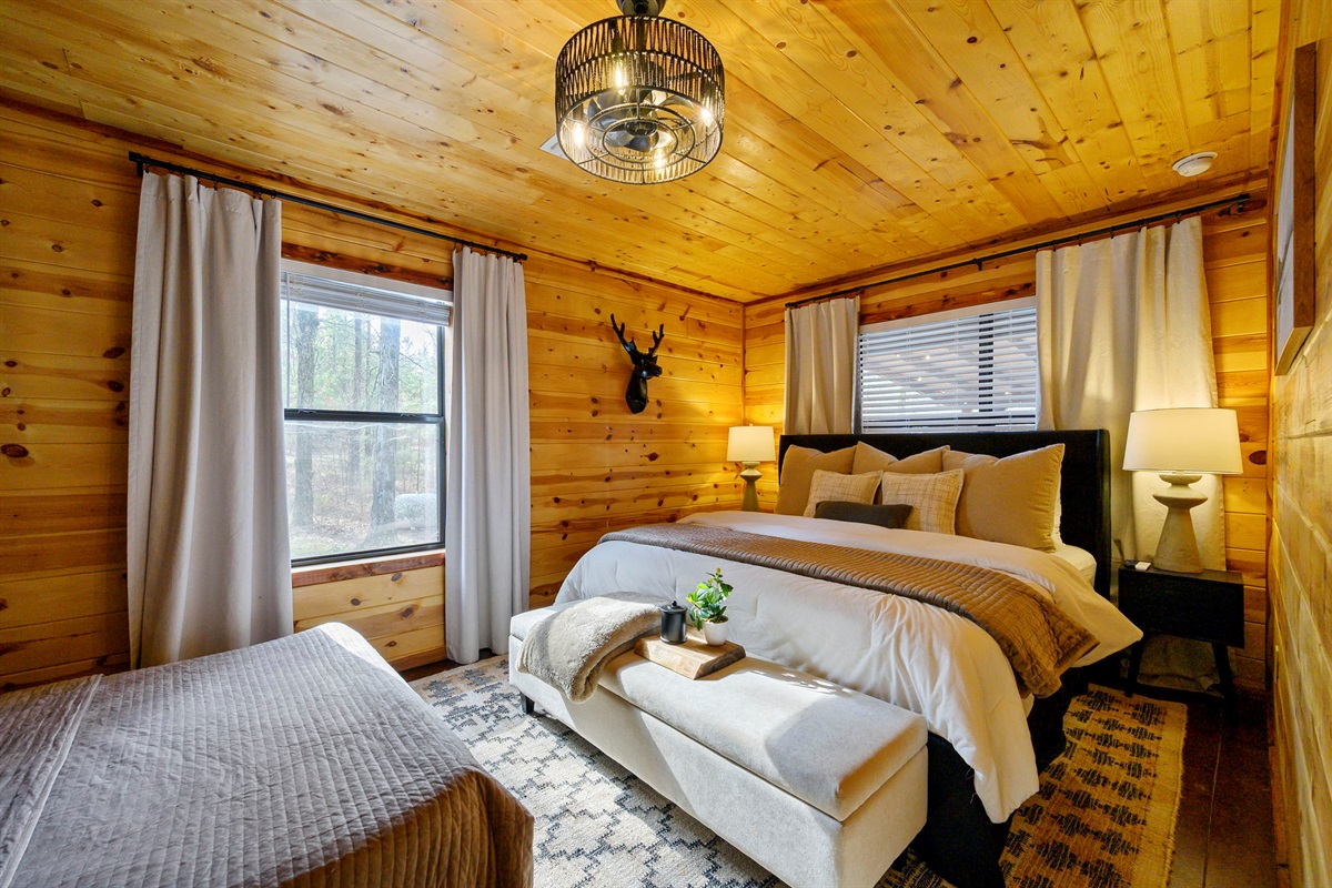 Thoughtfully designed guest accommodations with cozy bedding and ample space, ensuring everyone enjoys a restful stay.
