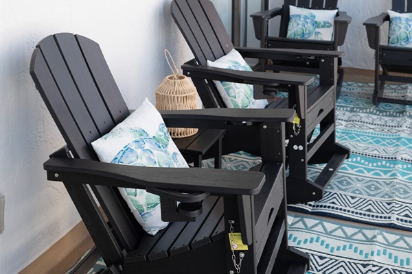 Adirondack rockers, perfect for relaxing