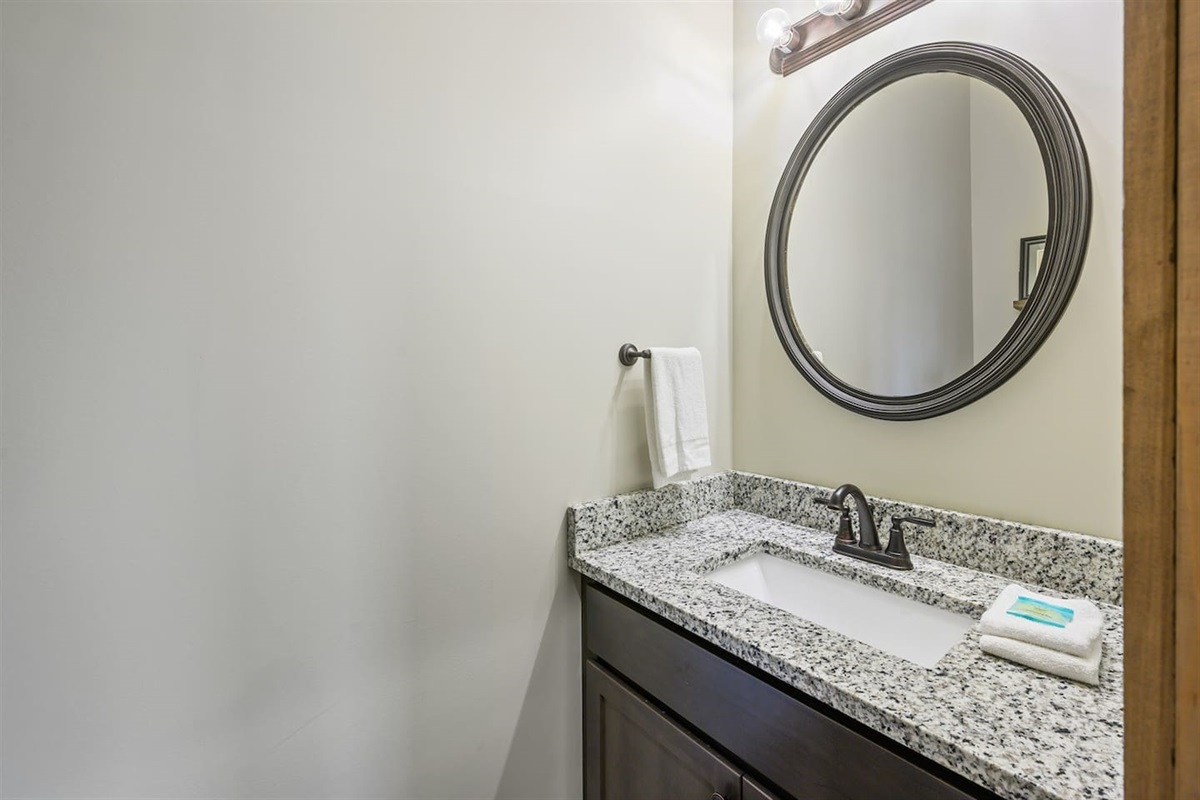 Lower level half bath